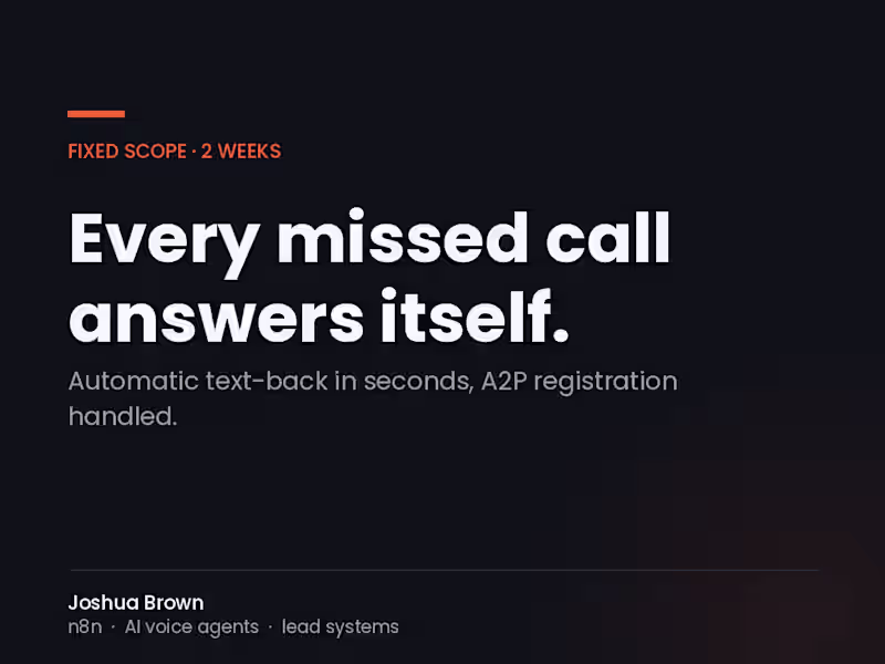 Cover image for Missed-Call Text-Back for Service Businesses