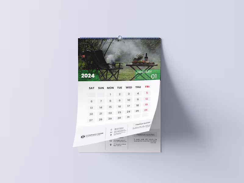 Cover image for Timeless: A Minimalist Calendar Design