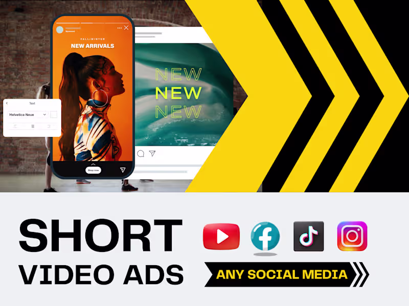 Cover image for I will edit Short video ads for TikTok, YouTube or Facebook