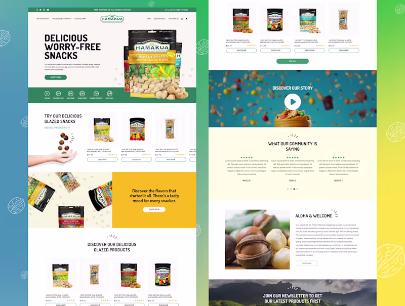 Cover image for Hamakua - Quick Home & product page revamp for e-commerce.