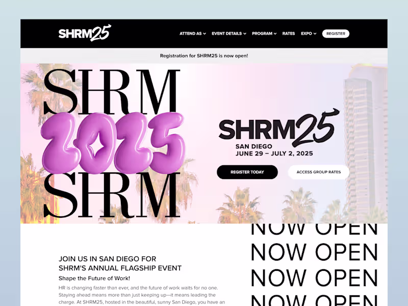 Cover image for SHRM25 Annual Conference Website