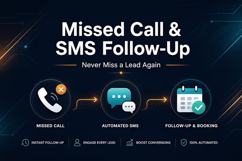 Cover image for Missed Calls / Missed SMS Follow-Up Service