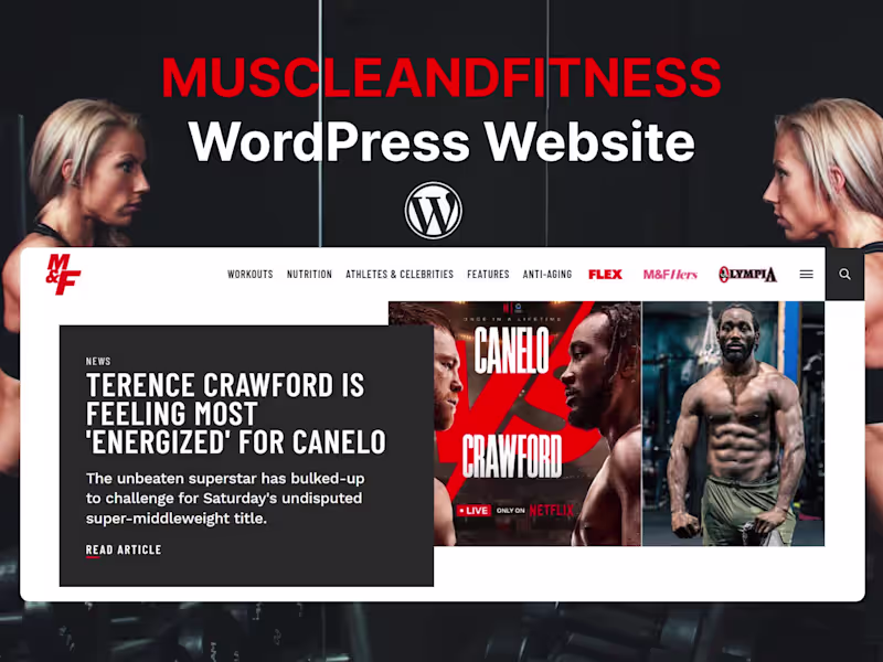 Cover image for Muscle & Fitness | Wordpress Website