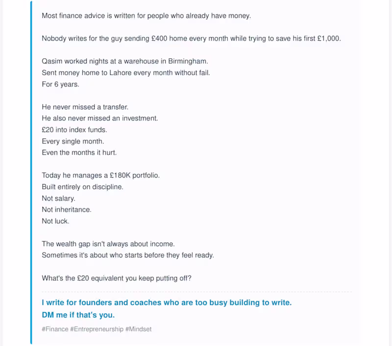 Cover image for LinkedIn Sample Post