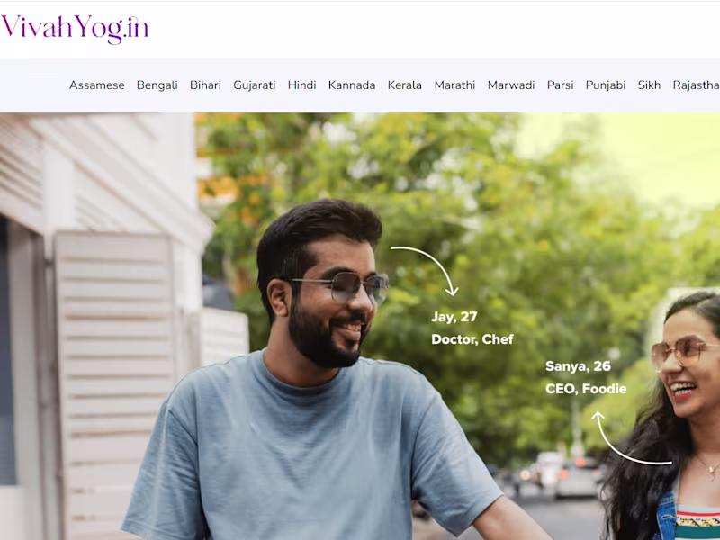 Cover image for Marriage Matrimony sites https://vivahyog.in/