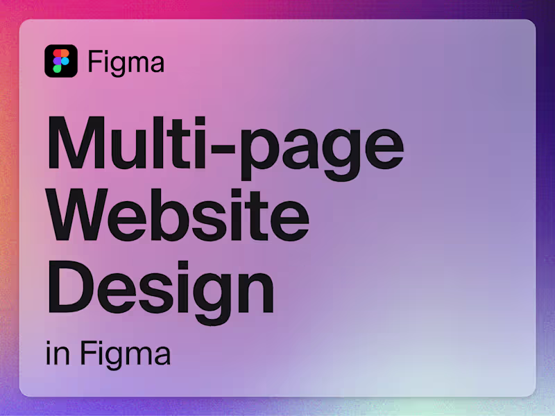 Cover image for Multi-Page Website Design (Figma)