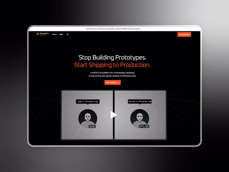Cover image for CoralOS Cloud - Landing Page