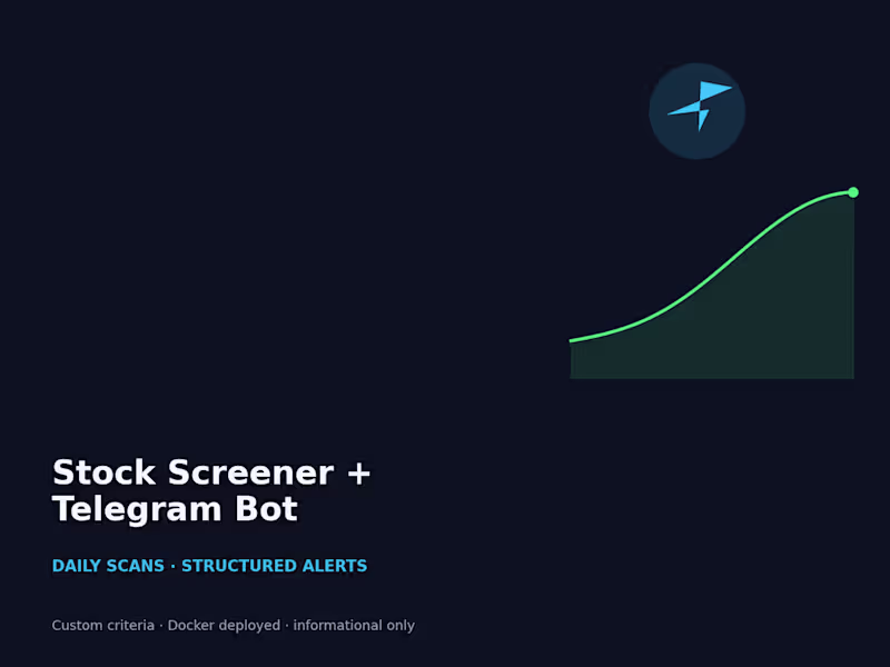 Cover image for Custom Stock Screener + Telegram Alert Bot