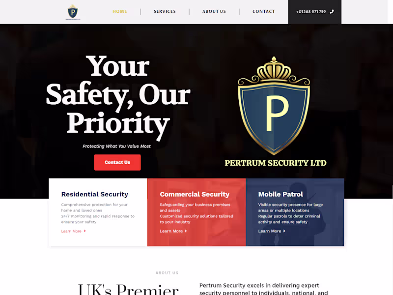 Cover image for Pertrum Security Website Development