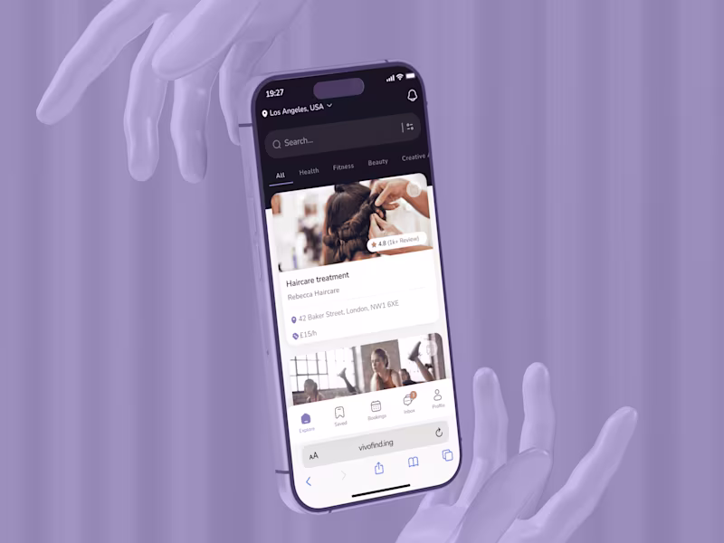 Cover image for UI/UX Mobile App | Beauty & Freelance Booking Platform 💅