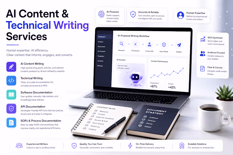 Cover image for AI Content & Technical Writing.
