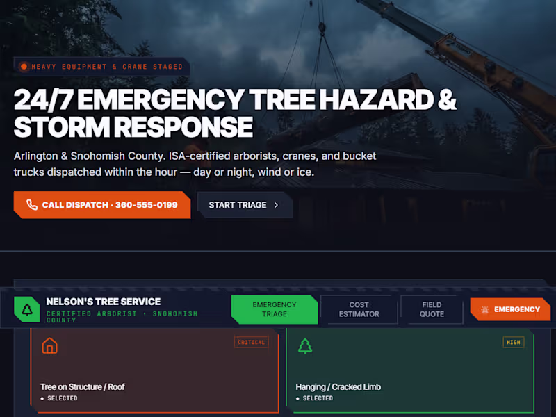 Cover image for Titan Arbor Command: Emergency Tree Service App