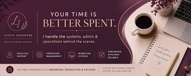 Cover image for Executive Virtual Assistant & Founder Support