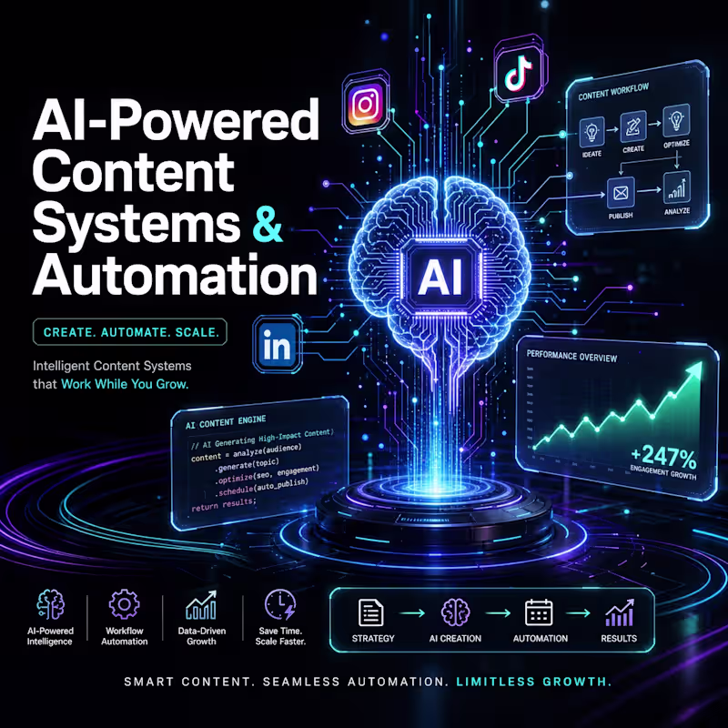 Cover image for AI-powered content systems for scalable social media growth
