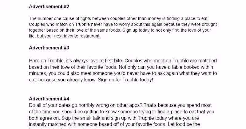 Cover image for Truphle App Advertisement Copy
