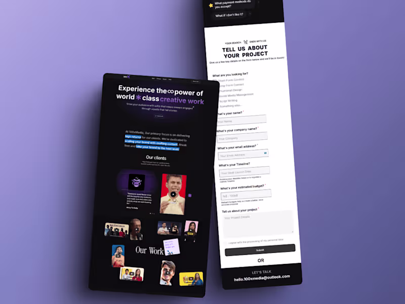 Cover image for Video Production Agency website