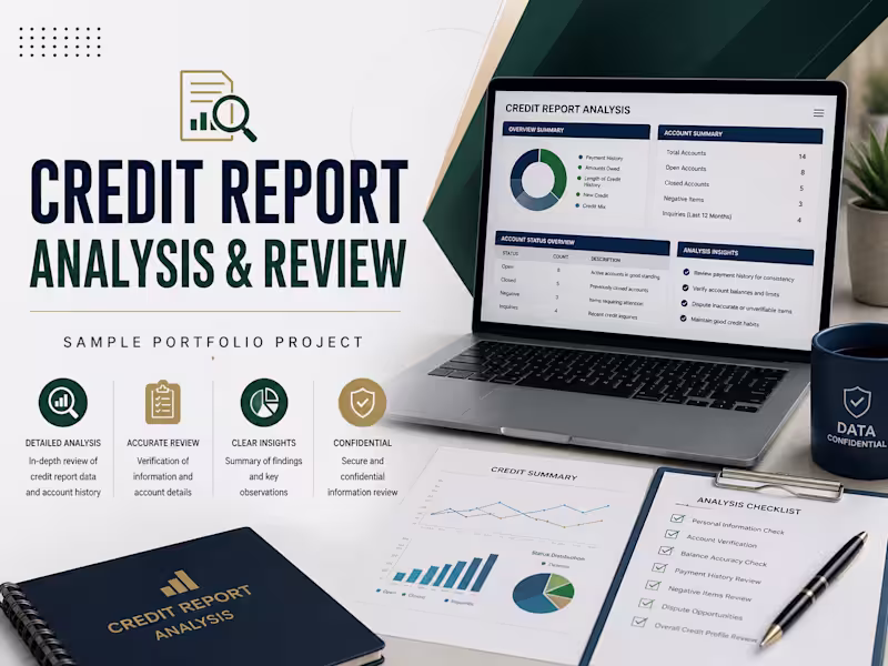 Cover image for Credit Report Analysis & Review — Sample Case