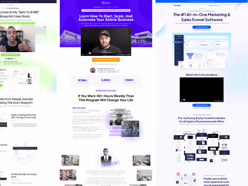 Cover image for Sales landing page design