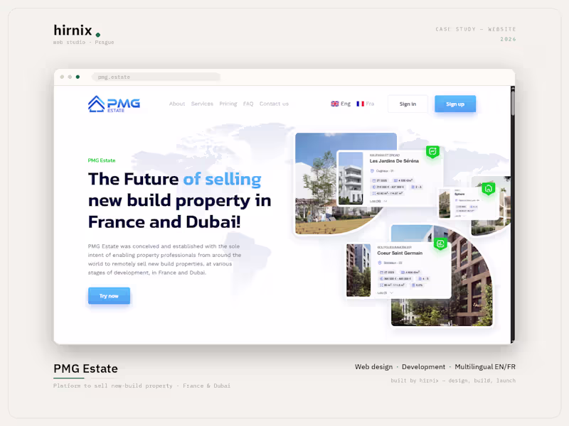 Cover image for PMG Estate — marketing site