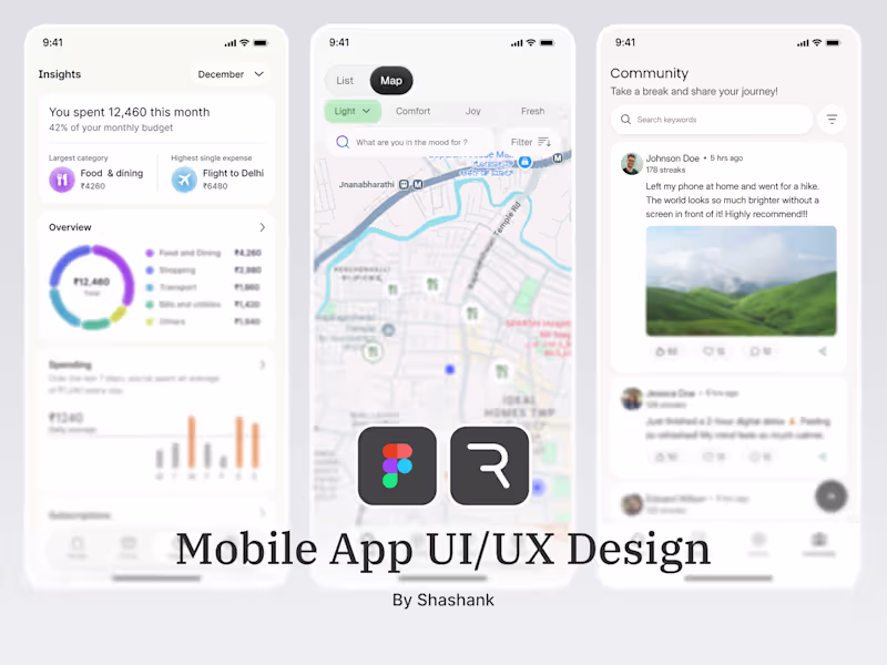 Cover image for Mobile App UI/UX Design