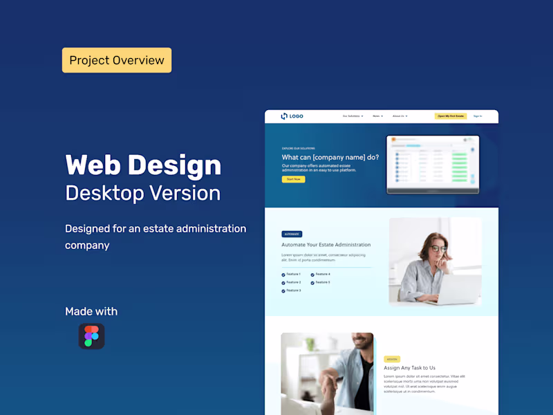 Cover image for Web Design Project for an Estate Administration Company 