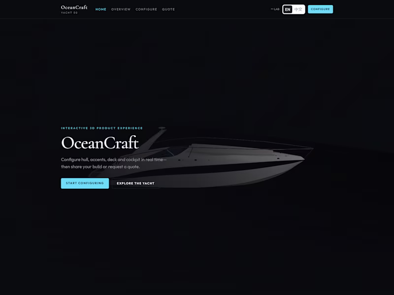 Cover image for Yacht 50 — Interactive 3D Yacht Configurator，LINK: https://o...