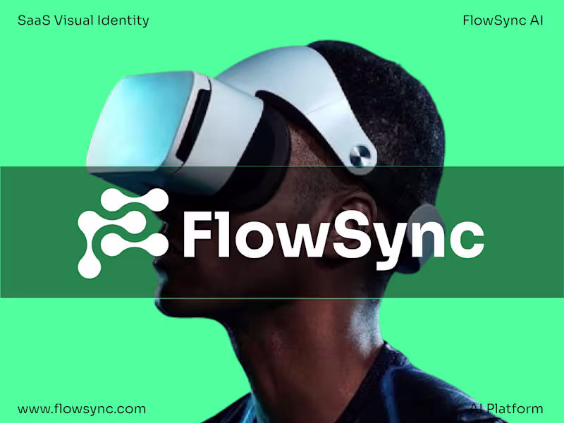 Cover image for FlowSync AI — SaaS Logo & Visual Identity
