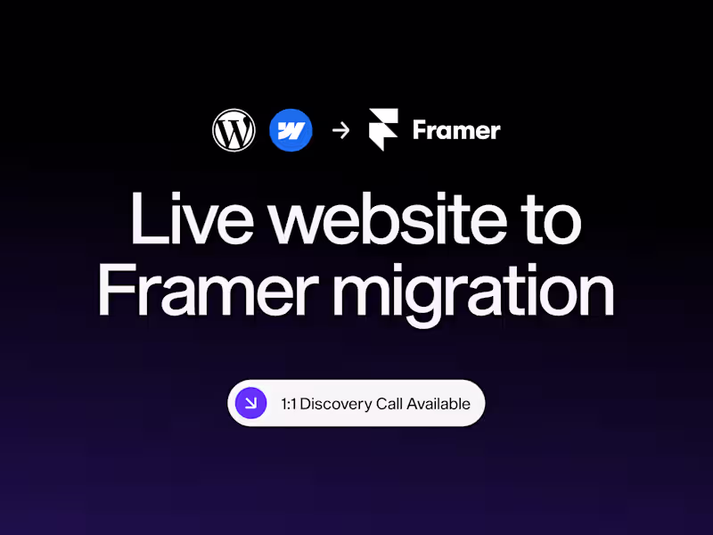 Cover image for Live Website to Framer Migration