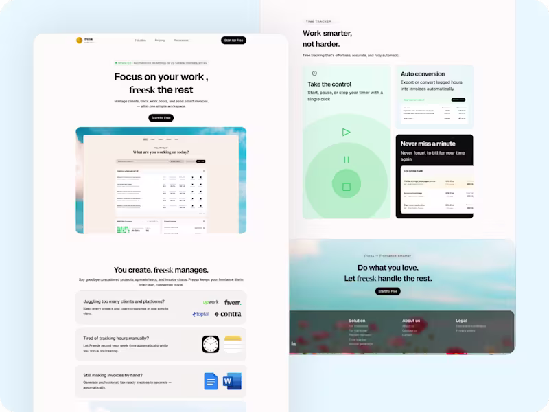 Cover image for Freesk Launch Landing Page Design