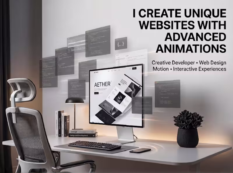 Cover image for I will create a unique website with advanced animations.