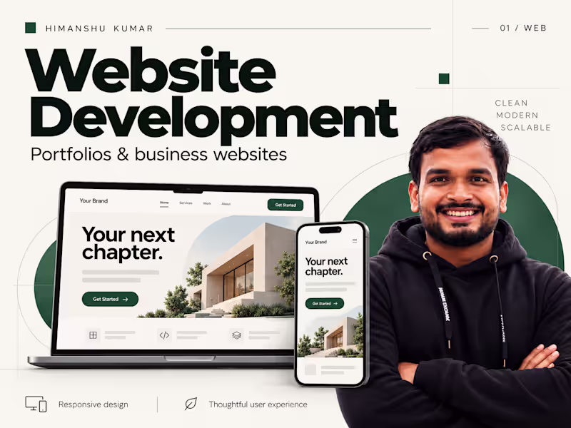 Cover image for Website Development: Portfolios & Business Sites