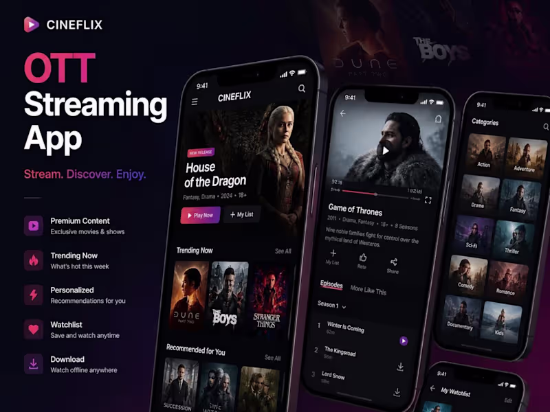 Cover image for OTT App Design & Development | Build Your Own Streaming Platform