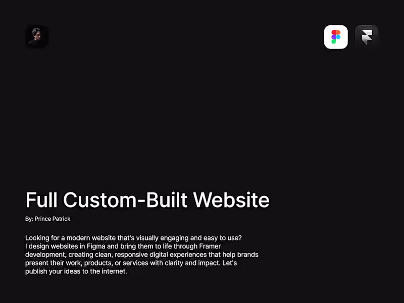 Cover image for Full Custom-Built Website