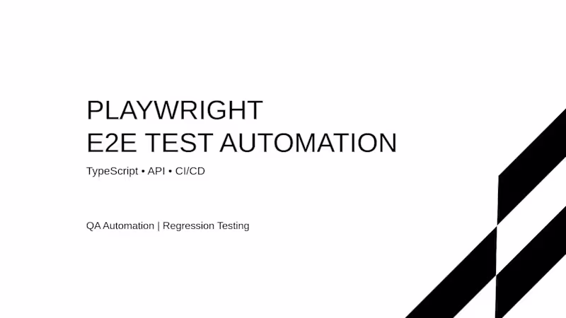 Cover image for Playwright E2E Test Automation
