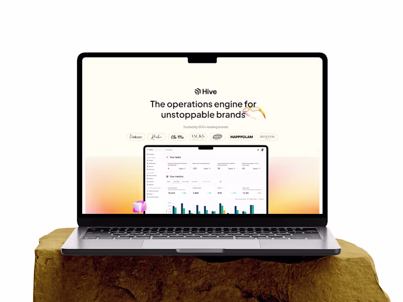 Cover image for Google Slides template and Sales deck design for Hive