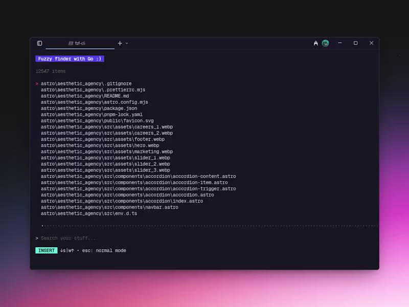Cover image for Fuzzy Search CLI Tool