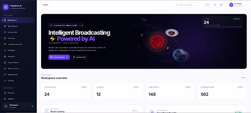 Cover image for PulseLive AI — AI Broadcast