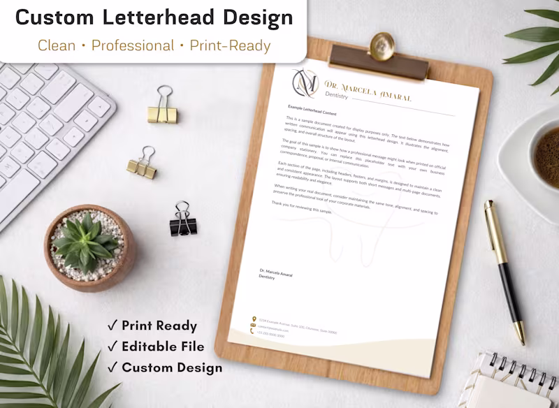 Cover image for Professional Custom Letterhead Design