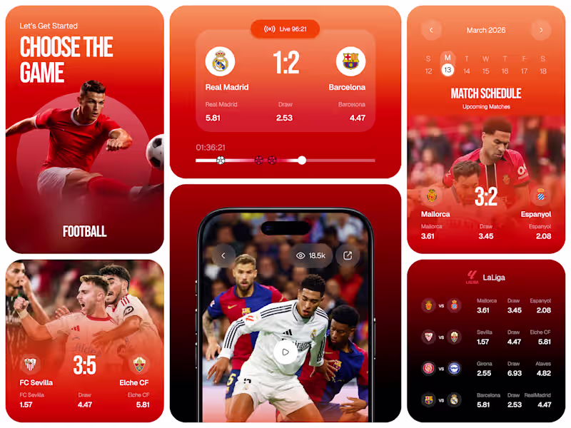 Cover image for Football Live Scores Mobile App UI/UX Design