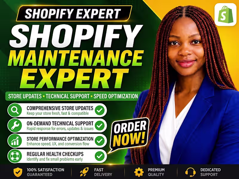 Cover image for Shopify Maintenance Expert Store Updates, Support & Optimization