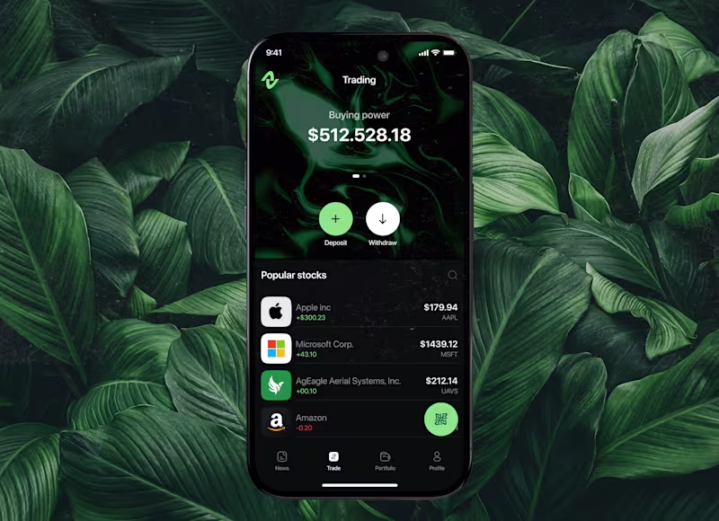 Cover image for UI/UX Design for Adra Stock Trading App