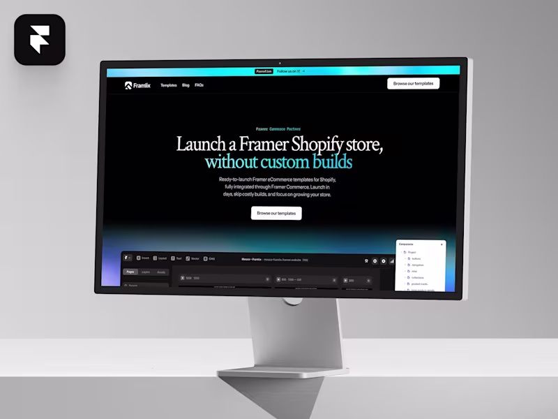 Cover image for Framlix – premium eCommerce template storefront.