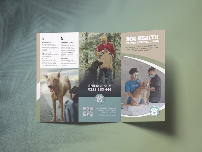 Cover image for Veterinary Clinic Tri-Fold Brochure Design
Designed