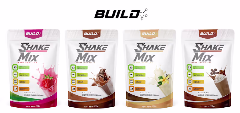 Cover image for   Pouch Packaging Design for BUILD NUTRITION Supplement