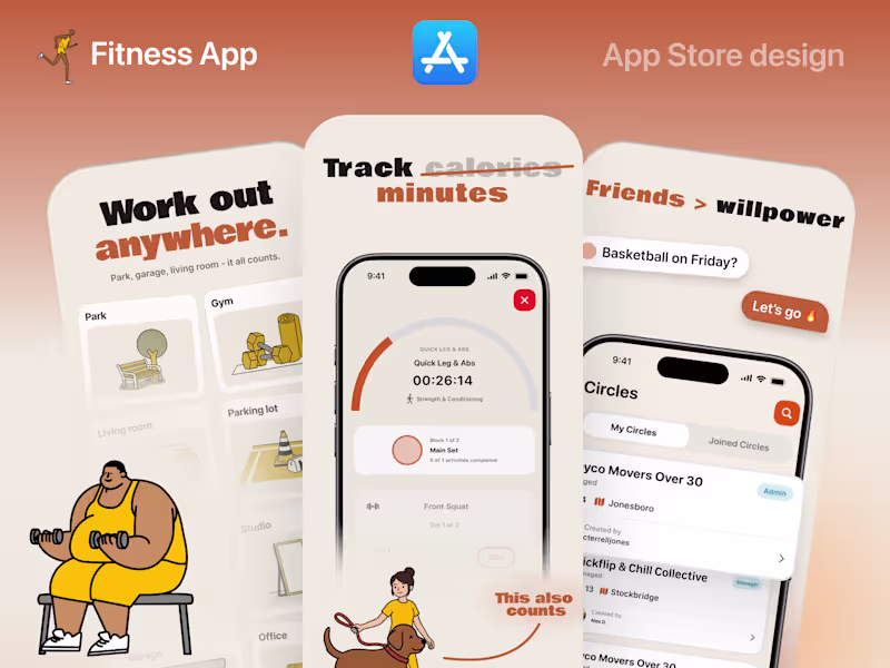 Cover image for App Store Screenshots Design for Mobile App - Fitness | Figma