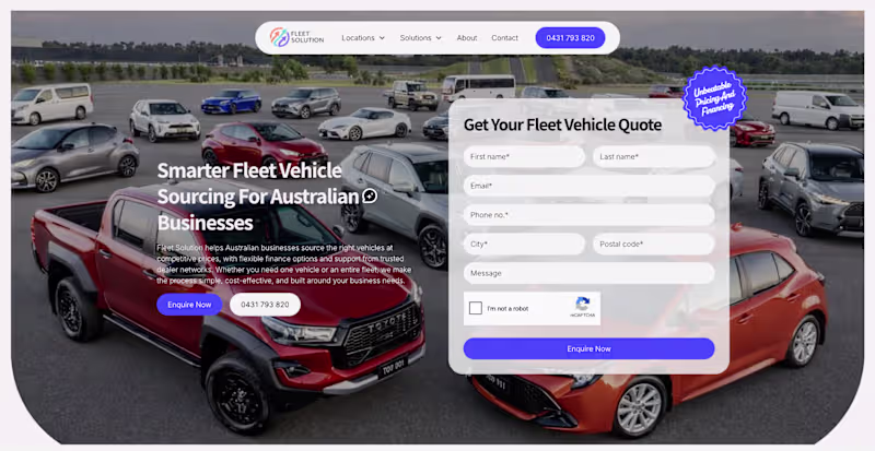 Cover image for Fleet Solution Website Design & Webflow Development