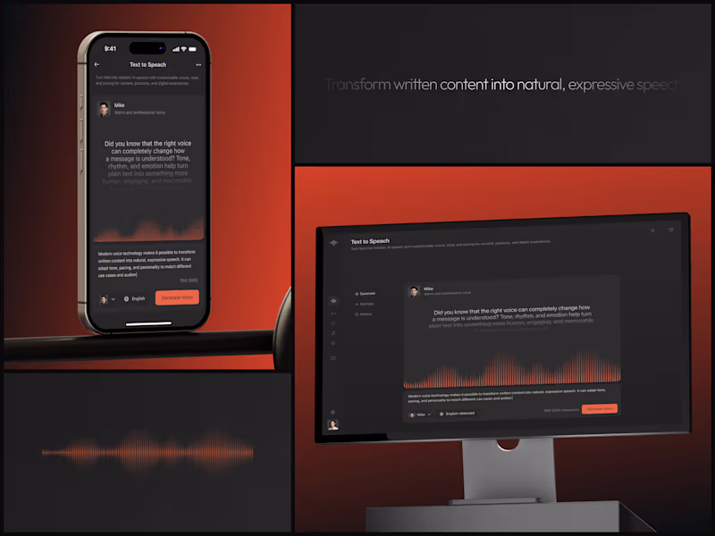 Cover image for AI Voice Platform

You're designing sound.
