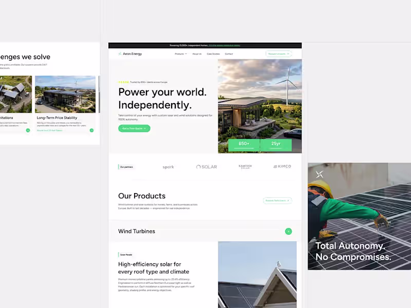 Cover image for Renewable Energy - UI/UX Design