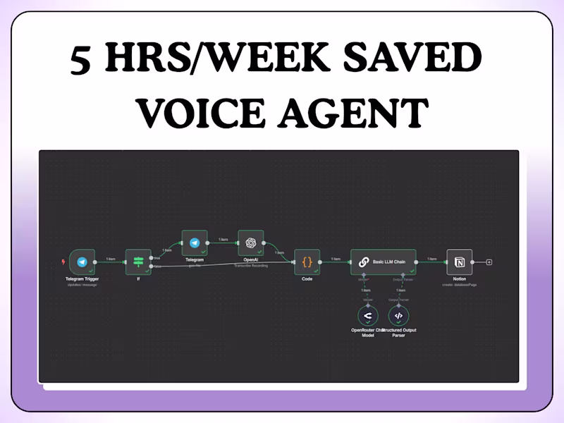Cover image for Voice-to-Notion Automation for Telegram Messages