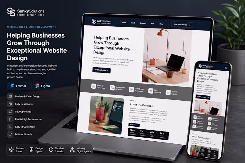 Cover image for Designed a modern, conversion-focused website